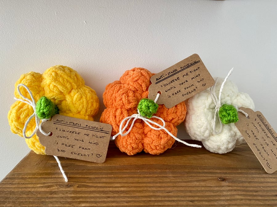 Anti-Stress Pumpkin, stress relief aid, anxiety aid, fidget toy