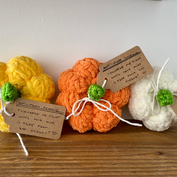 Anti-Stress Pumpkin, stress relief aid, anxiety aid, fidget toy
