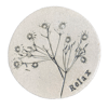 relax - pottery decorative tile, coaster, small trivet, room decor, gift