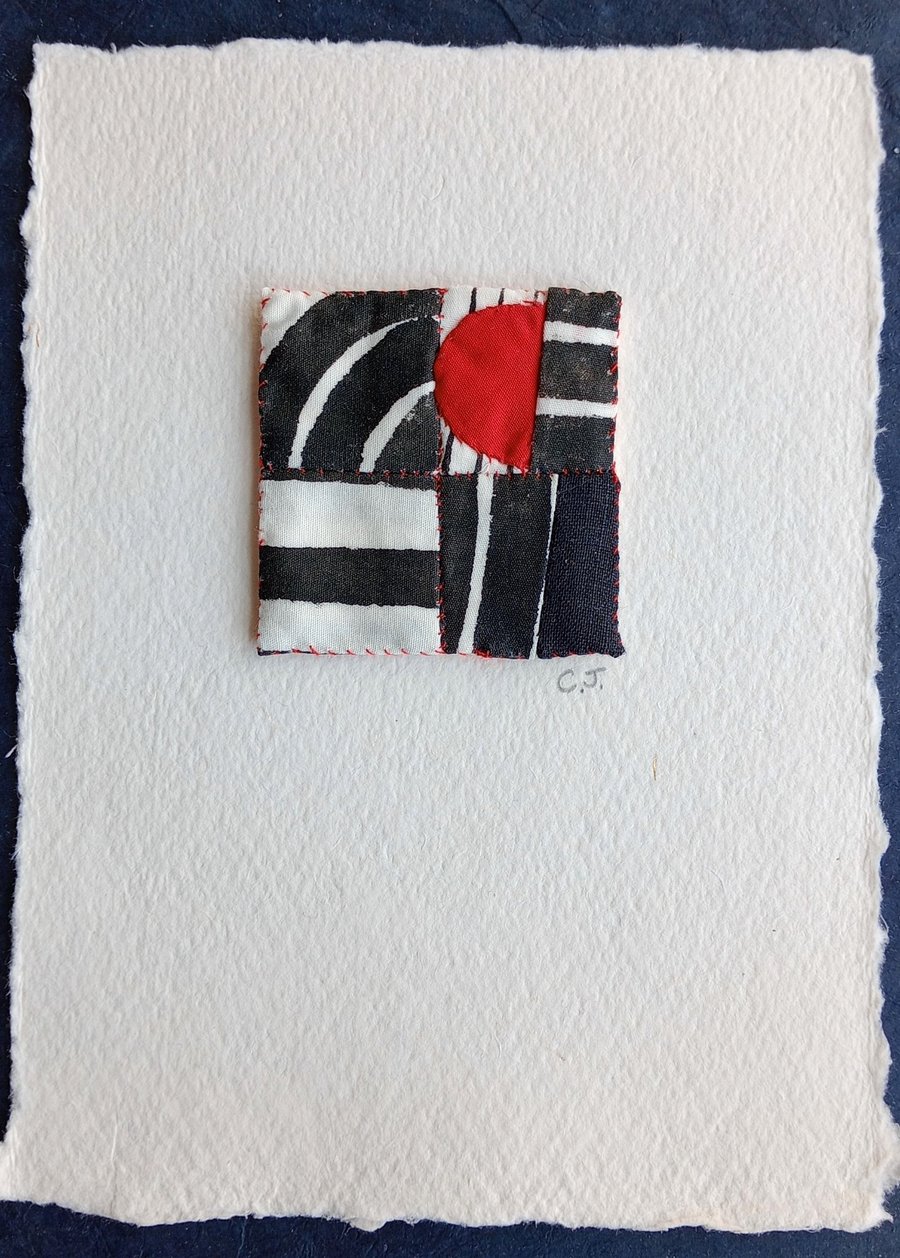 No 6 Miniature Textile Art Quilt