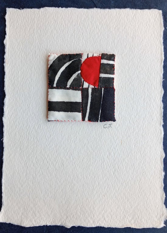 No 6 Miniature Textile Art Quilt