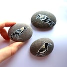Painted Chickadee Stone - Bird Painting Cute Home Accent