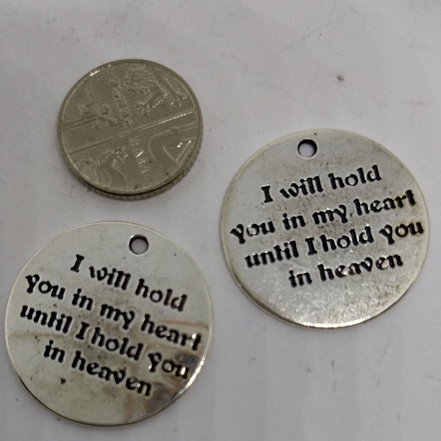 Silver Charms QUOTES & AFFIRMATION Jewelry Making Silver Brass Tone x 10pc