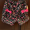 Black Floral Shorts