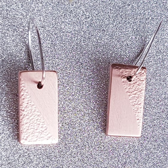 Hammered Copper Earrings