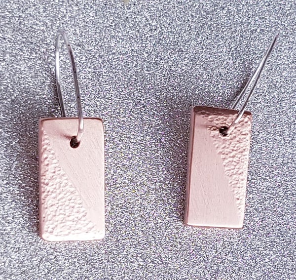 Hammered Copper Earrings