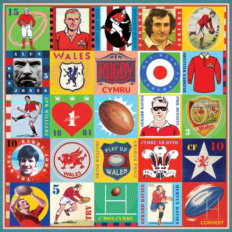 Wales Pop Art Rugby Union Print