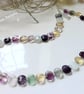 Designer AAA Grade Natural Rainbow Fluorite Sterling Silver Necklace - Image 6