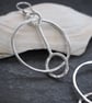 Large Silver Hoop Earrings, Argentium Silver Earring Hoops, Handmade Hoops - Image 8