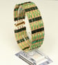 Slinky Green and Gold Cuff Bracelet - Image 2