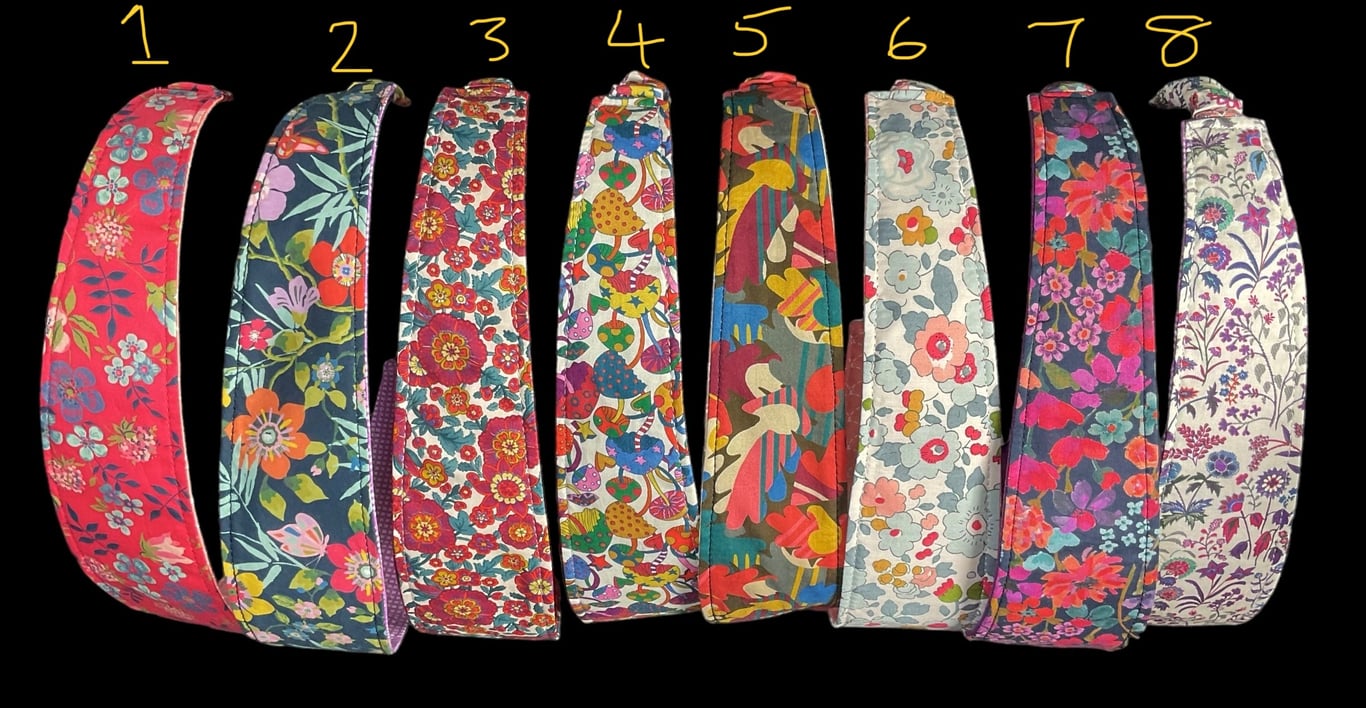 Hairband made of Liberty fabric, soft reversible headband