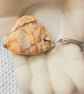 Caramel Coloured Jasper Heart Key Ring, End of Term Gift, Teacher Gift, Key Ring - Image 5
