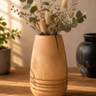 Handturned Beech wood vase