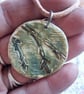 ceramic necklace pendant handmade- fir tree no 6 - Image 3
