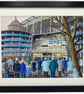 Manchester C. Framed & Unframed Art Print, City Football Club FC, Stadium Gift - Image 1