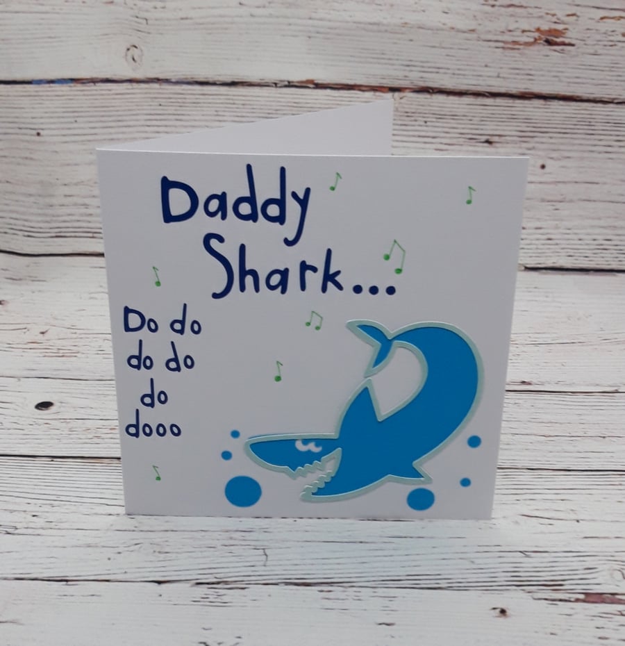 Daddy Shark Fathers Day Card, Doo Doo, Song Card, Fathers Day 2023