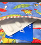 Small funky zipped pouch with cartoon frogs, tortoise, bees and toadstools - Image 8