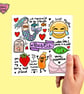Bestie card for your best friend or bff with lots of puns and cute illustrations - Image 3