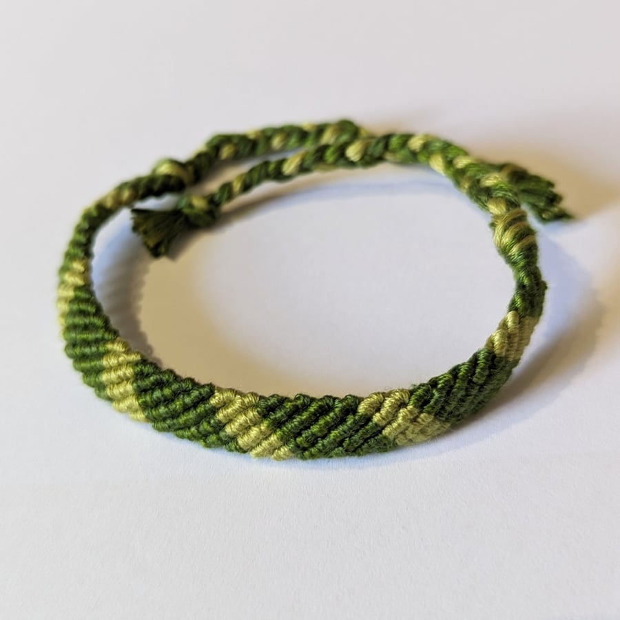 Green braided Friendship bracelet 