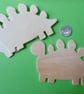 3 x Wooden Plaques   Unfinished 3mm Plywood Dinosaur Shape NOT laser cut