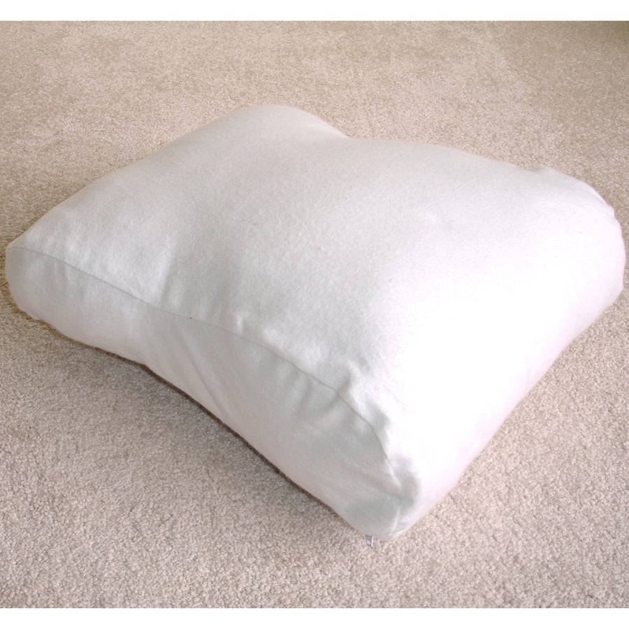 Tempur Original Travel Neck Pillow Cover Orthopaedic Brushed Cotton White