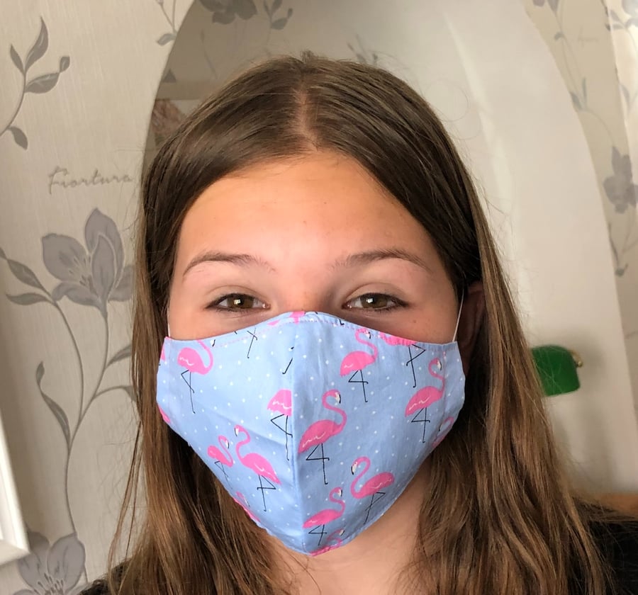 Handmade 100% Cotton Face Mask.Washable,Breathable and Reusable.Made in the U.K