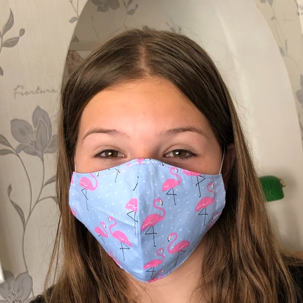 Handmade 100% Cotton Face Mask.Washable,Breathable and Reusable.Made in the U.K