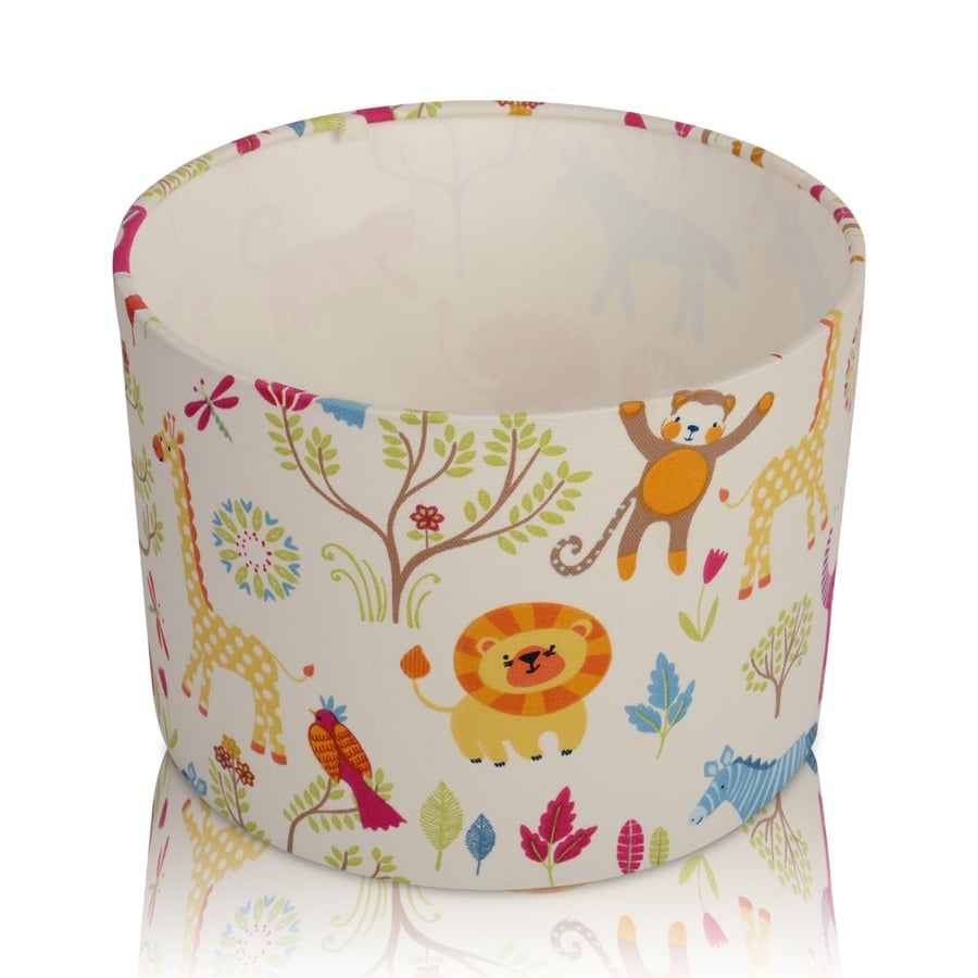 Children's Nursery Jungle Boogie Zoo Animal Lampshade,Ceiling Pendant,Table lamp