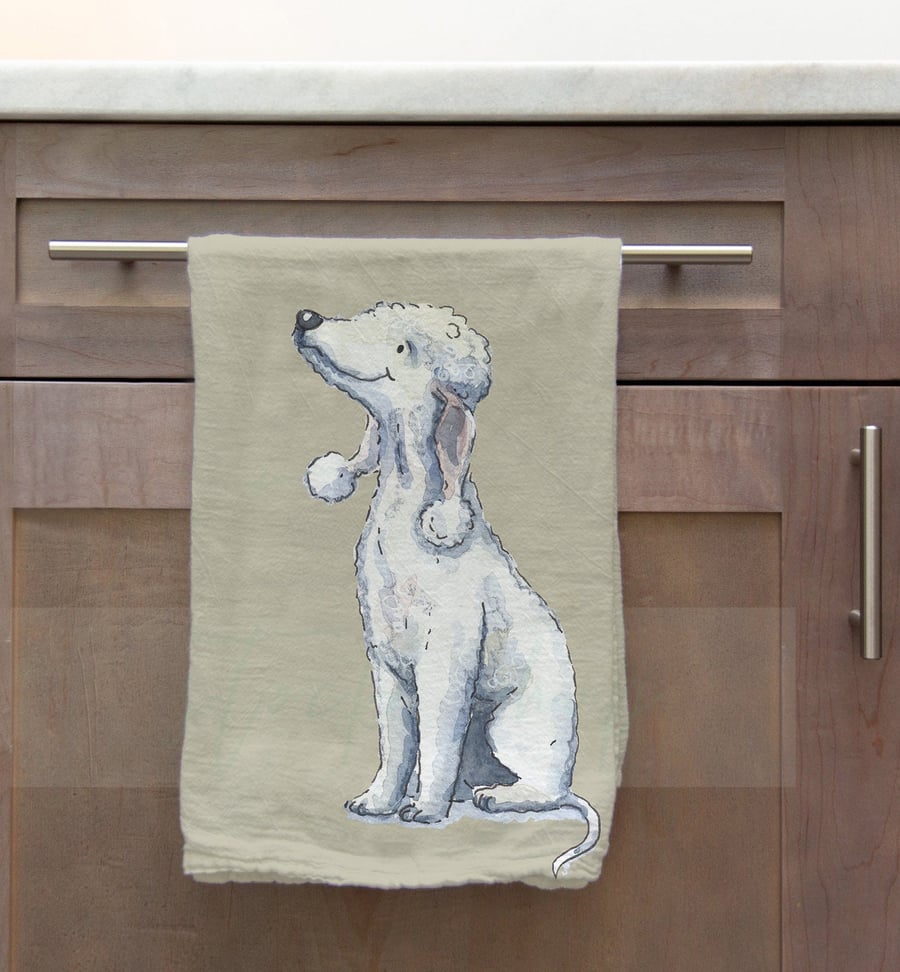 Bedlington Terrier Tea Towel