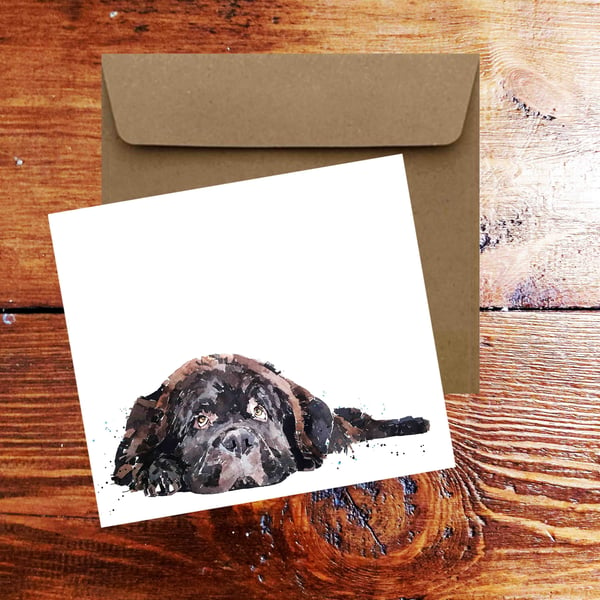 Newfoundland Dog II GreetingNote Card.Newfie card,Newfie note card, Newfie greet