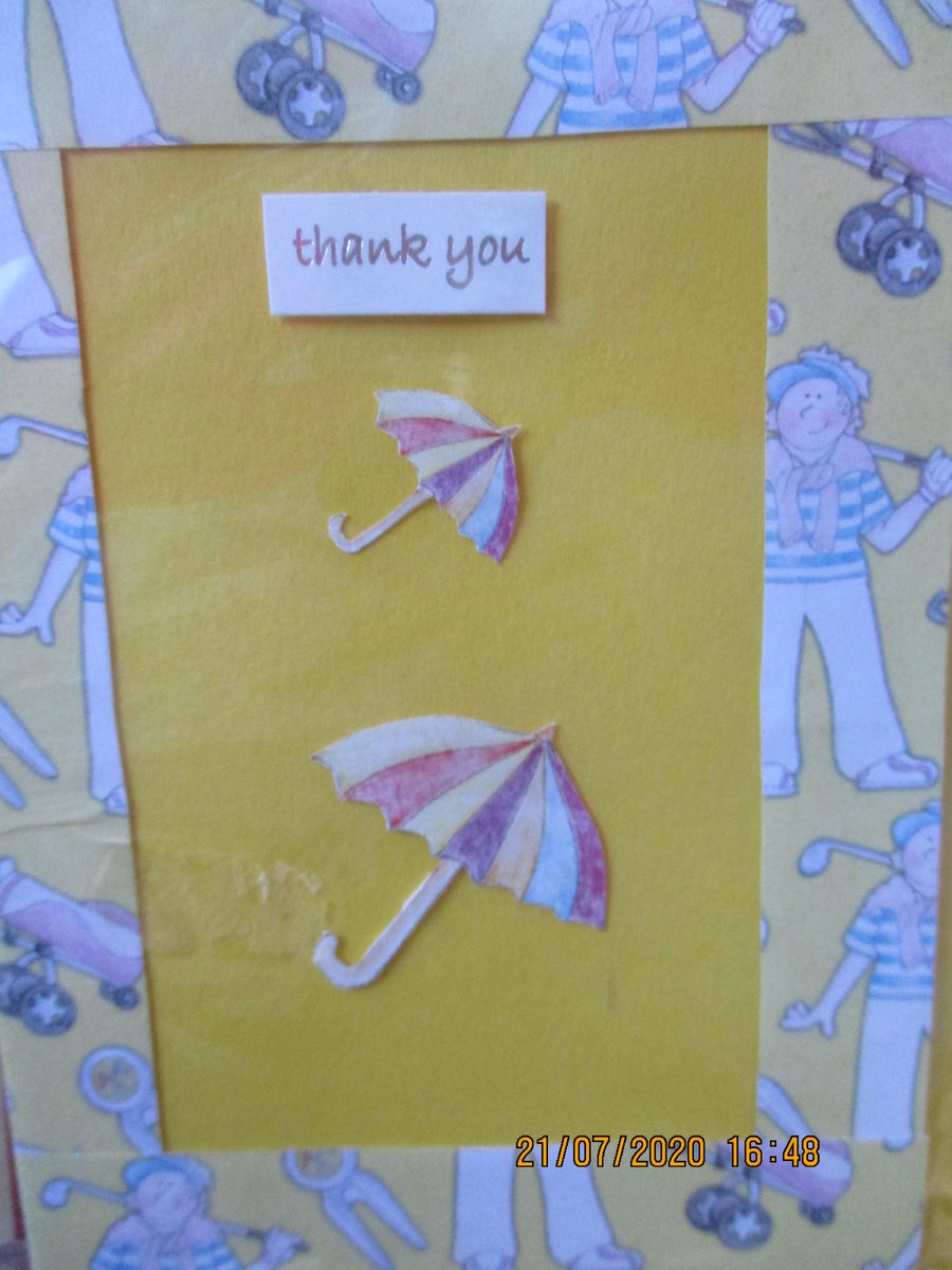 Umbrella Card with Golfers around the outside