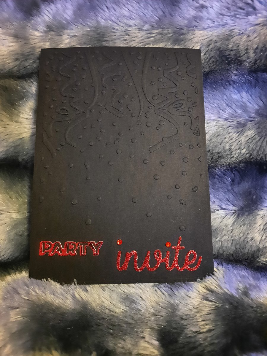 10-Pack Black Party Invites
