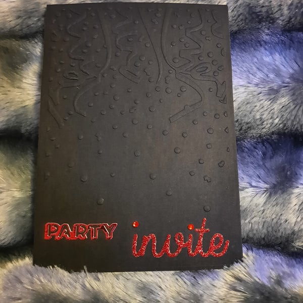 10-Pack Black Party Invites