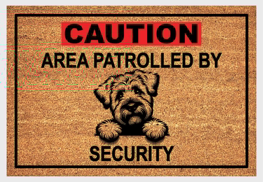 Wheaten Terrier Security Door Mat - Wheaten Terrier Welcome Mat - 3 Sizes