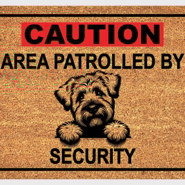 Wheaten Terrier Security Door Mat - Wheaten Terrier Welcome Mat - 3 Sizes