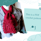 PDF Vintage Style Crochet Scarf Pattern