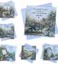 Humorous Garden Themed Greeting Card Set - Pack of 6 Blank Square Cards