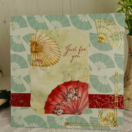 Oriental Blooms Greeting Card C - 122