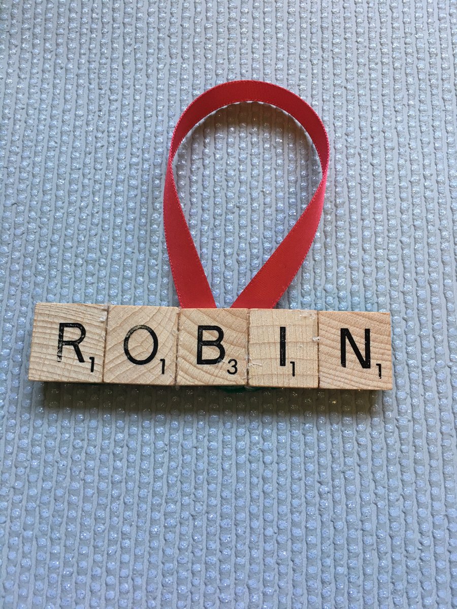 Wooden Scrabble Letter Christmas Decoration or Paperclip