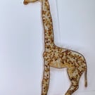 Recycled Copper wire Giraffe Beaded hanging decoration