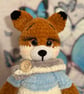 Handmade Crochet Fox – Winter Outfit – Collectible Display Toy - Image 3