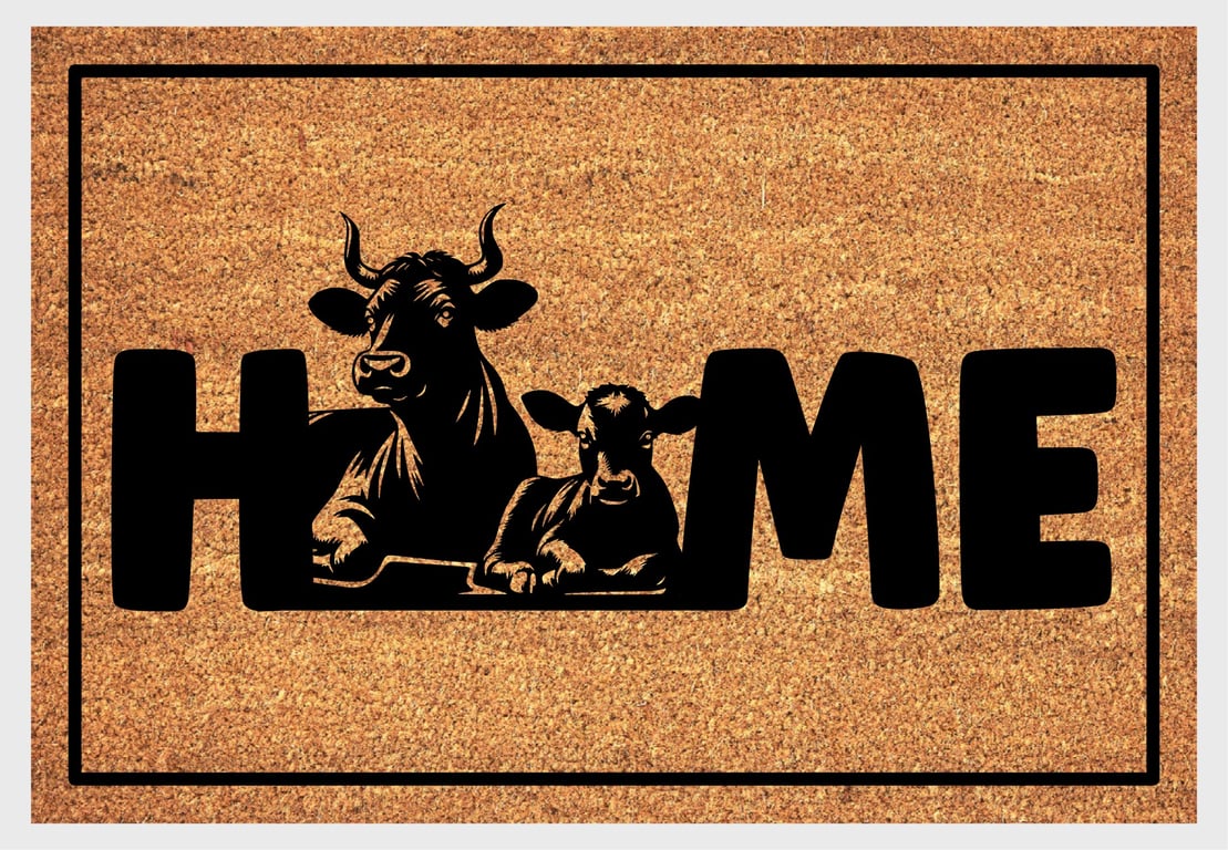 Cows Doormat No.1 - Cows Welcome Mat - 3 Sizes