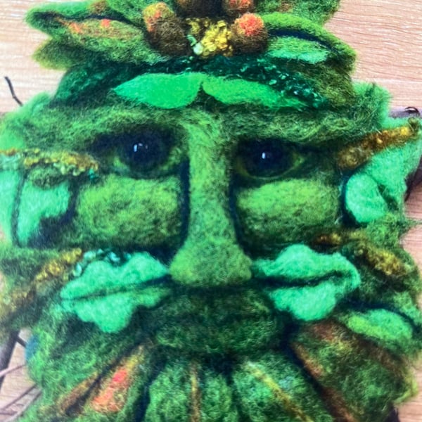 Folklore green man greeting card .