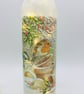 Decoupage bottle light, Robin and Squirrel, winter scene - Image 3