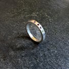 STERLING SILVER 5 Gemstone Eternity Ring, Handmade Urban Jewellery