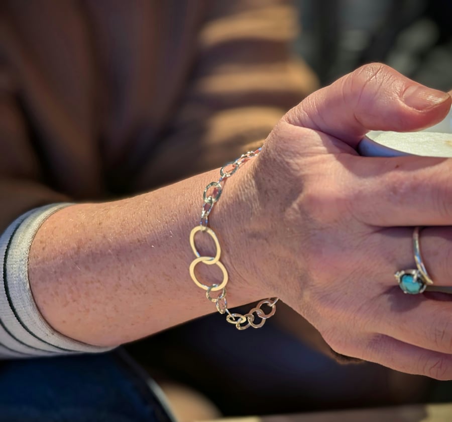 UNION Recycled Sterling Silver Hoop Bracelet