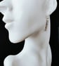 Handmade Fine Silver Orthogonal Drop Earrings - Heritage Lace Design - Image 1