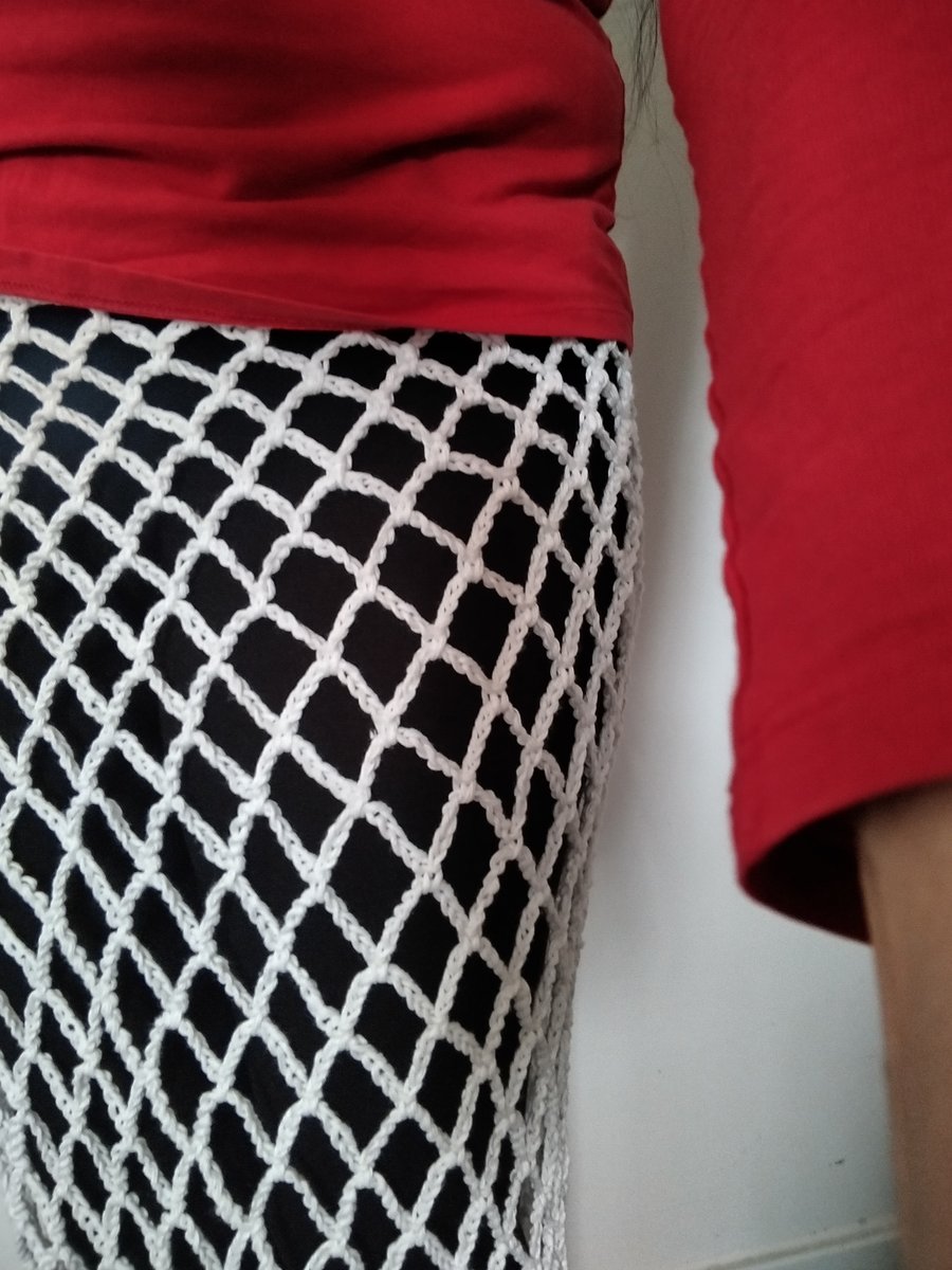 Crochet fishnet skirt