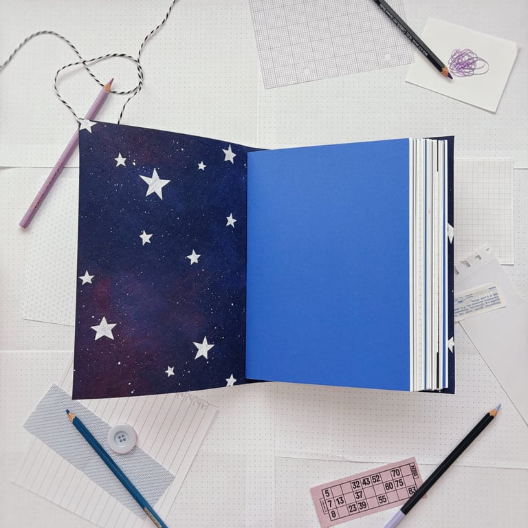 A5 Starry Sky Memory Journal, "Carpe Noctem"