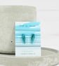 Titanium posts bird stud earrings - Mini Galaxy green Crows- Hypoallergenic - Image 4